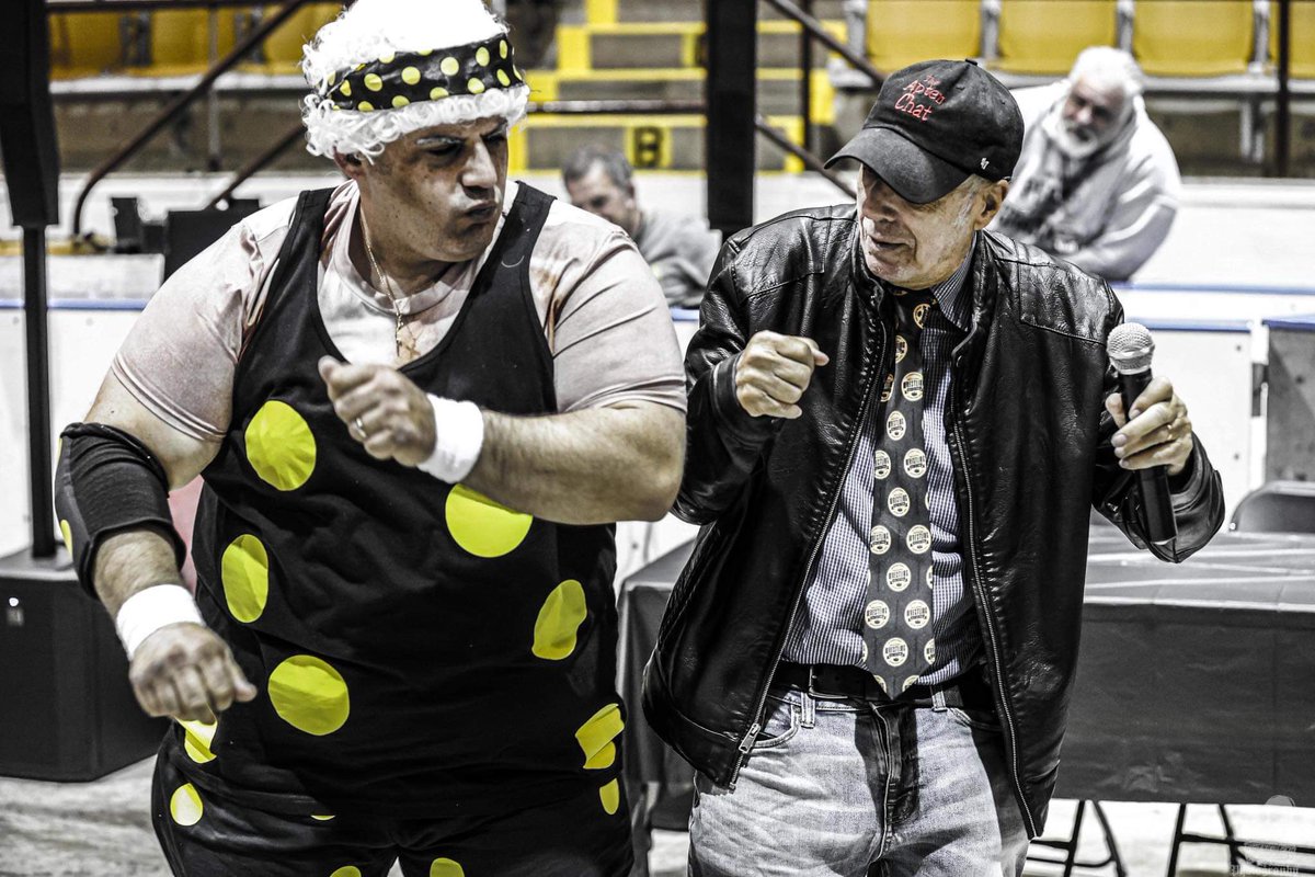 “The Dream” and @apter1wrestling getting down to some Common Man Boogie!!! @80sWrestlingCon #dustyrhodes #billapter Photo by: Jay Vogel IG: Jay Adam Photography @jayadamphotography
