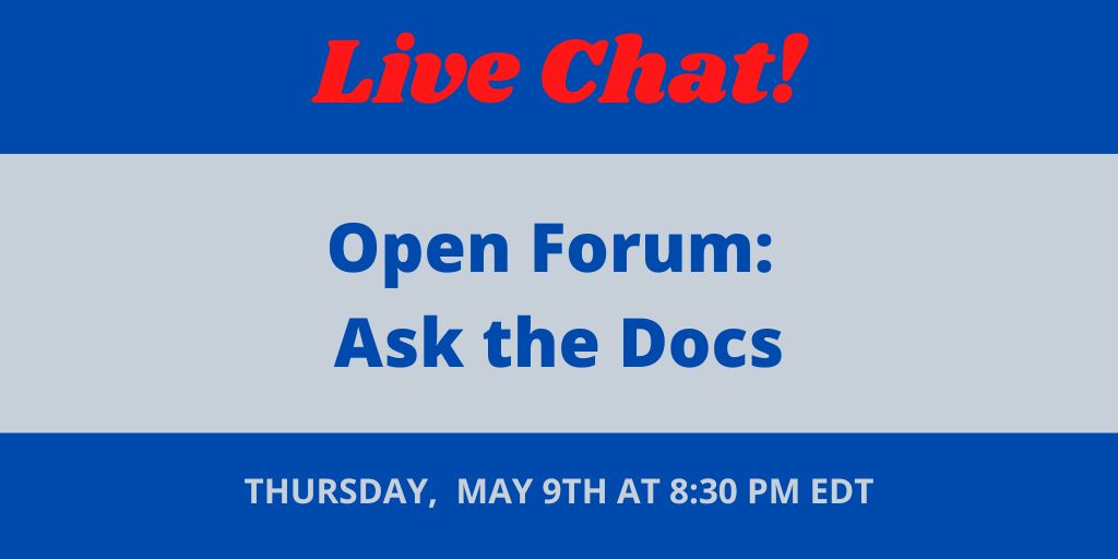 Do you have a question for our #OrthopedicSurgeons? Join us on Thursday, May 9th at 8:30 PM EST for a FREE OPEN FORUM: ASK THE DOCS online chat session. You can ask about any orthopedic condition. For details see: tinyurl.com/ICLLChat #Orthopedics #ICLL #DrShawnStandard
