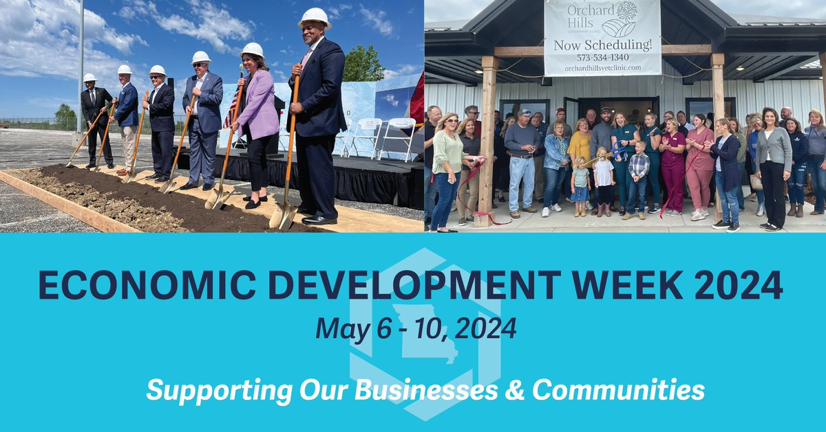 Communities worldwide are recognizing Economic Development Week 2024 - we are too! For #TeamDED, economic development is about #HelpingMissouriansProsper by supporting #MO businesses, strengthening communities, developing our workforce, & maintaining quality of life. #EconDevWeek