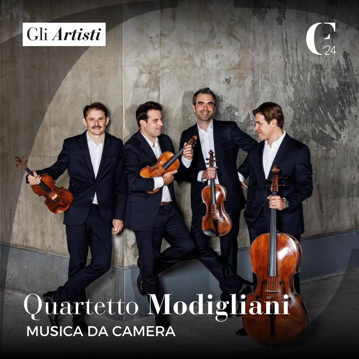 ClassicheForme's tweet image. 🎻 Già presente nel 2022, torna anche quest’anno a Classiche Forme il Quartetto Modigliani!

🎗️Venerdì 19/07 alle ore 21:00 presso il Castello Volante di Corigliano d’Otranto;

🎗️Domenica 21/07 alle ore 21:00 presso il Chiostro del Rettorato.

🎫 Vai sul nostro sito per i ticket!