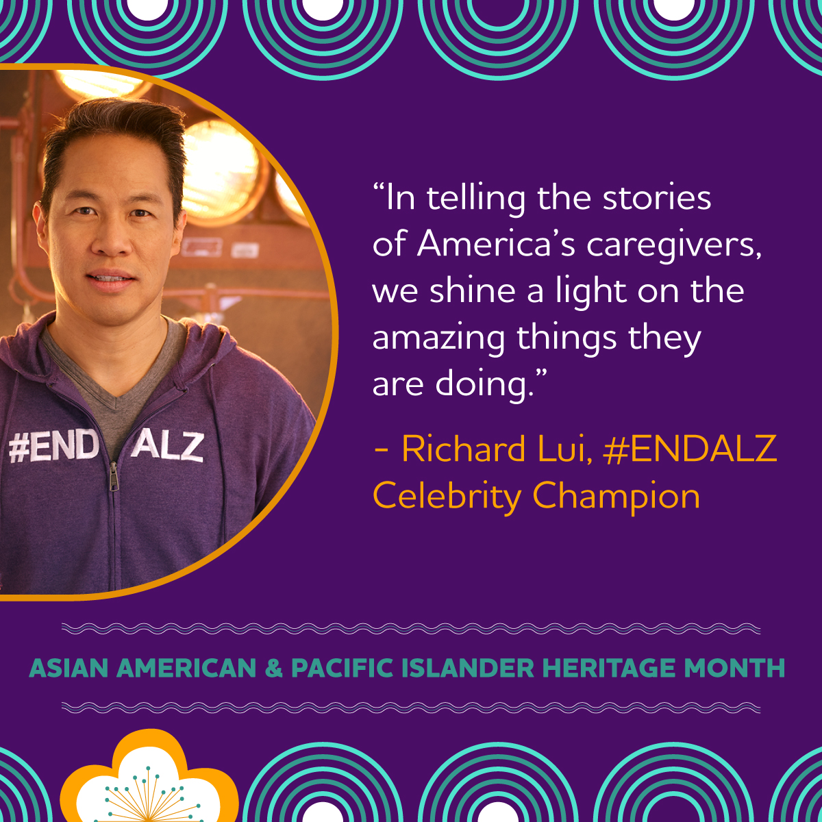This month, join us in celebrating the contributions of Asian Americans and Pacific Islanders, like journalist, caregiver & #ENDALZ Celebrity Champion Richard Lui, who raises Alzheimer’s awareness by sharing his family’s story. #AAPIMonth