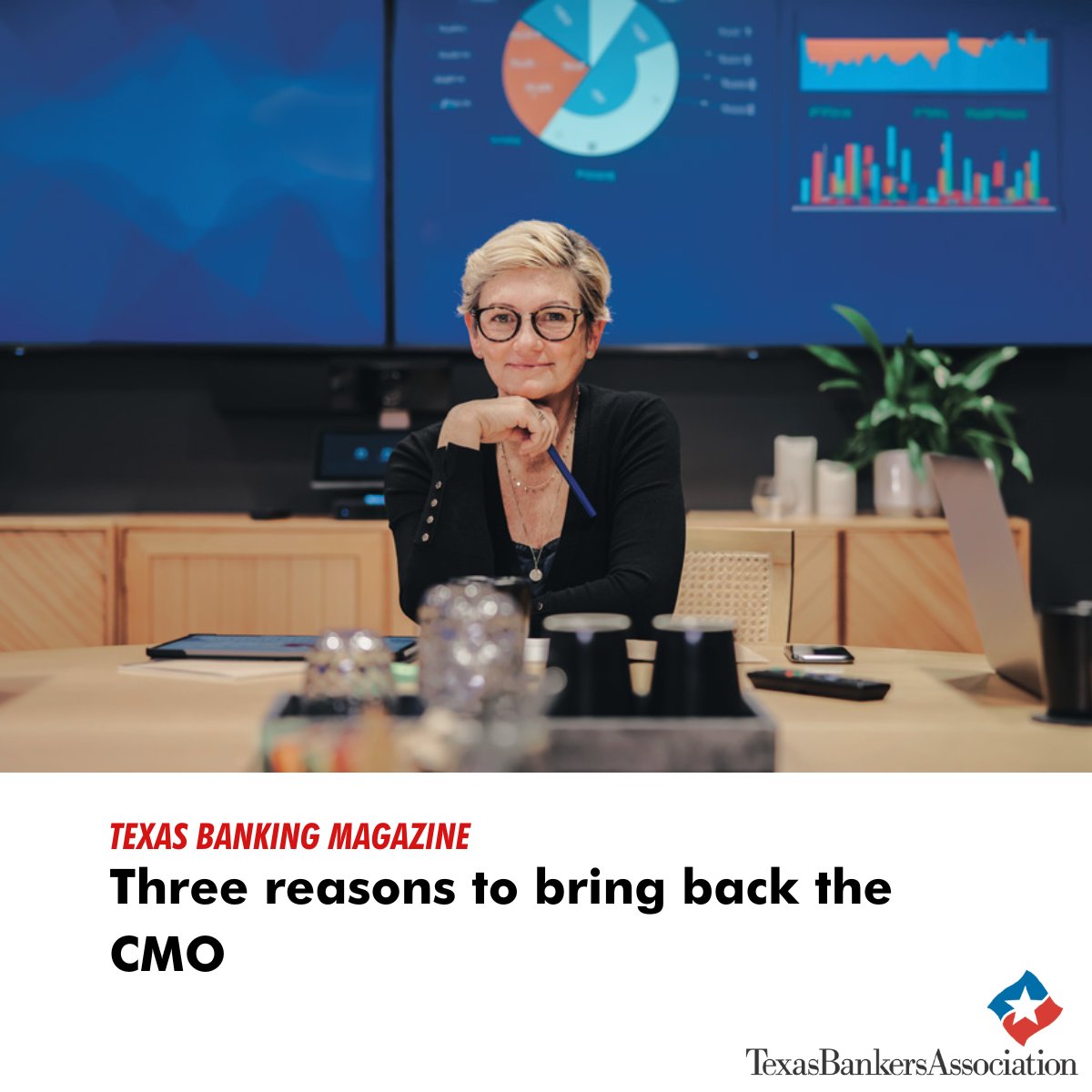 The chief marketing officer can guide your bank to revenue growth. Read the three reasons why every industry needs a CMO in the feature by Corey Wrinn, managing director at Rivel Banking Research: bit.ly/3wfecyq

#StrongBanks #StrongerCommunities