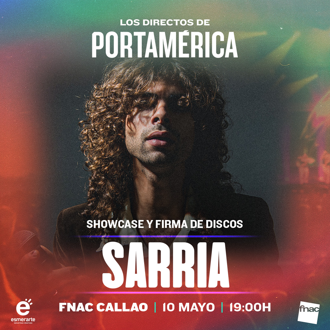 Madrid será la siguiente parada de los #DirectosDePortAmerica con @sarria_musica 💫 Este viernes, en FNAC Callao, además de disfrutar de un showcase y firma de discos, estaremos sorteando un abono VIP doble para esta edición, y una degustación de pinchos en en el ShowRocking 🤭