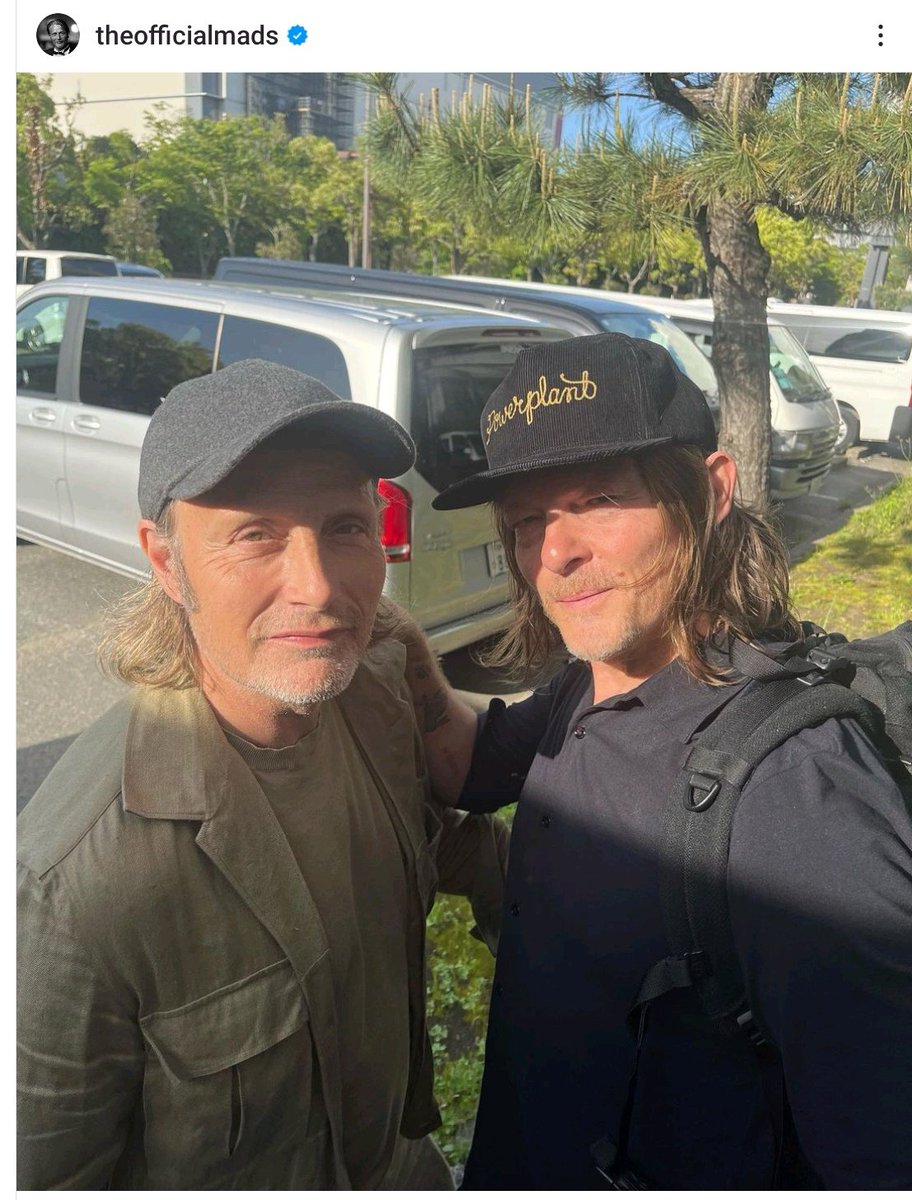 From official account #instagram #MadsMikkelsen #NormanReedus