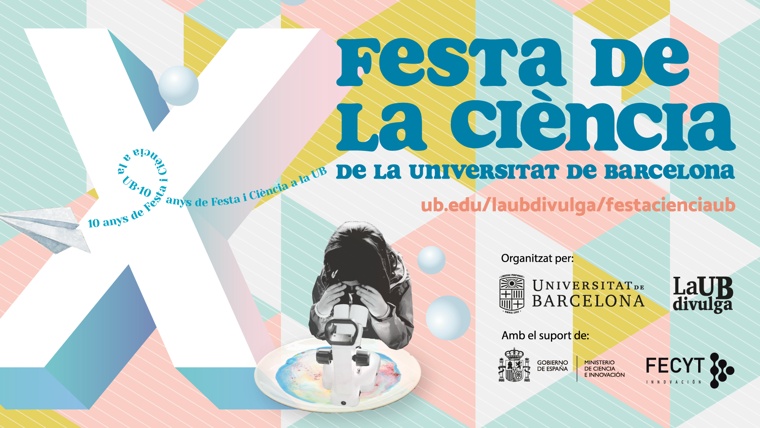 Tallers, demostracions, activitats experimentals... 👉La @UniBarcelona organitza la 𝗫 𝗙𝗲𝘀𝘁𝗮 𝗱𝗲 𝗹𝗮 𝗖𝗶𝗲̀𝗻𝗰𝗶𝗮 per apropar a la ciutadania la #recerca que es fa a la institució de la mà de la seva comunitat investigadora 🗓️ 11/5, 10-14h ℹ️ via.bcn/JI9s50Rx8x2