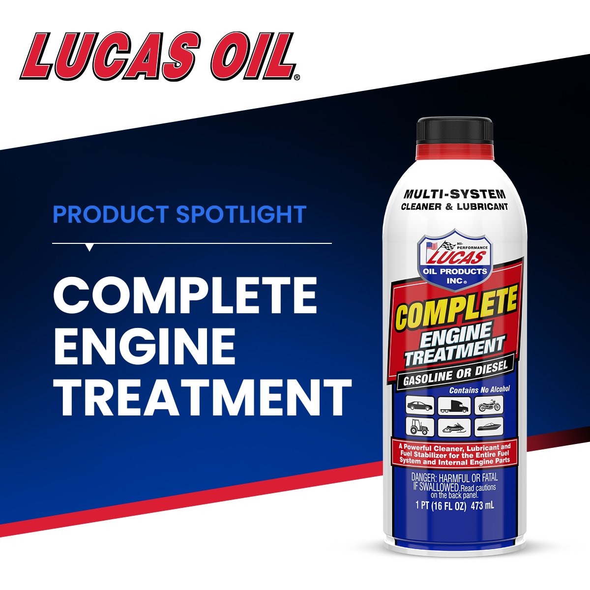 🤔 Not sure which additive to choose? We got you! 💪 Our Complete Engine Treatment is a formula that can be used in both fuel systems AND engines, cleaning fuel system components, improving engine cleanliness, and extending oil life! 🔗 All benefits: lucasoil.com/product/comple…