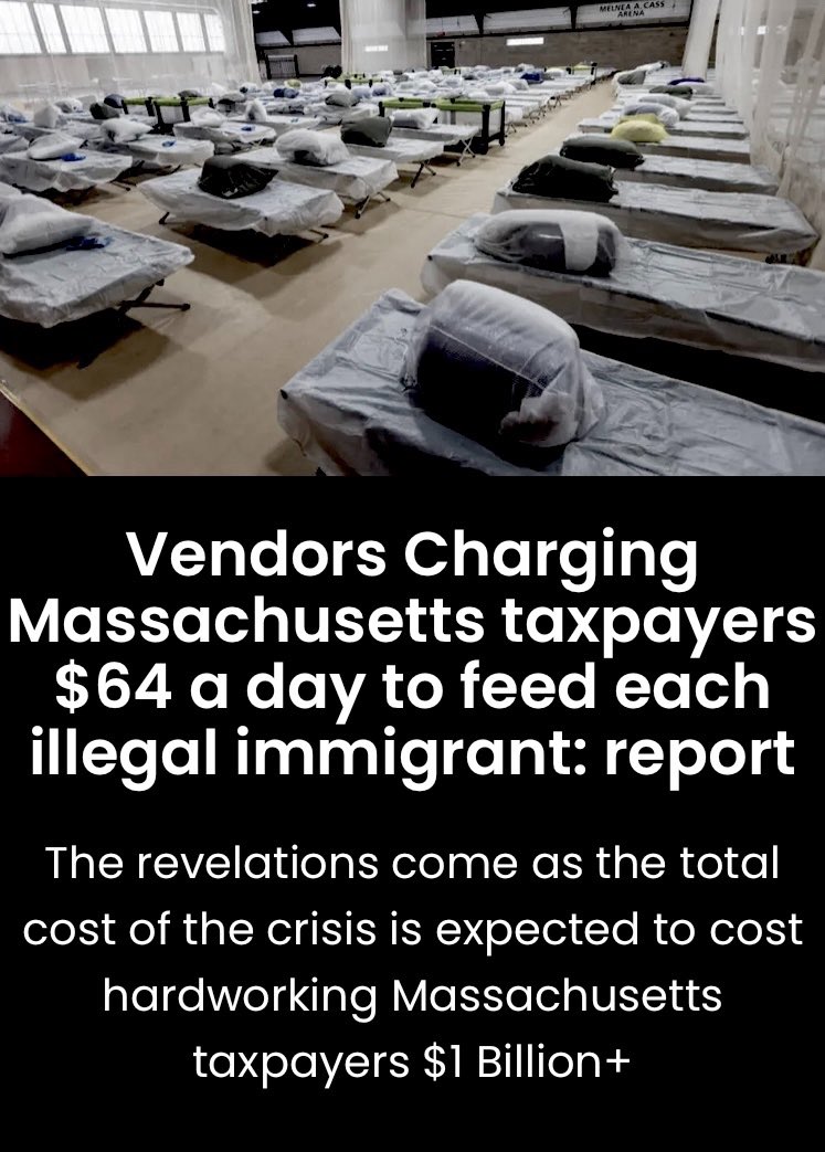 Americans should never have to pay for the crisis Biden purposely created! Taxpayers are being charged $64/day in Massachusetts!!👇