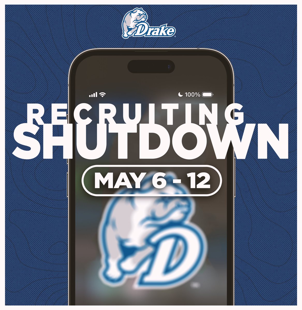 Hitting do not disturb ✌️ We can’t wait to talk to future Bulldogs on May 13th! #BeBlue