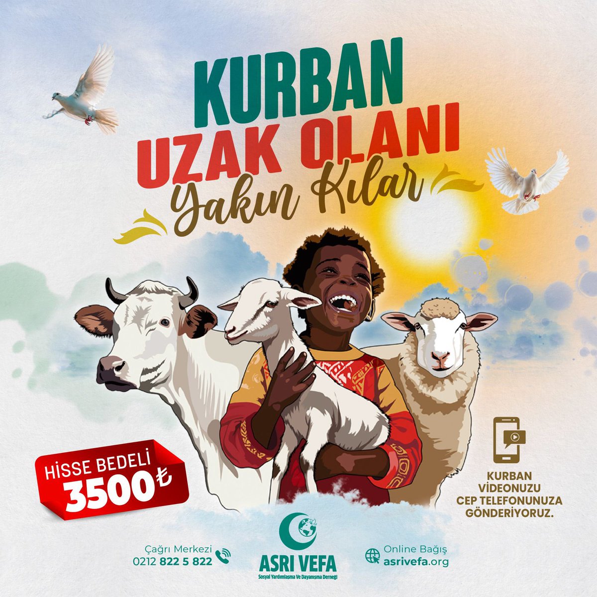 Kurban Uzak Olanı Yakın Kılar

Asrı Vefa Derneği olarak 2024 yılı kurban organizasyonu kapsamında emanetlerinizi mazlum coğrafyalara ulaştırmak için yola çıkıyoruz.

Hisse Bedeli: 3500₺

Detaylı Bilgi ve Online Bağış için;
📞02128225822
🌐asrivefa.org