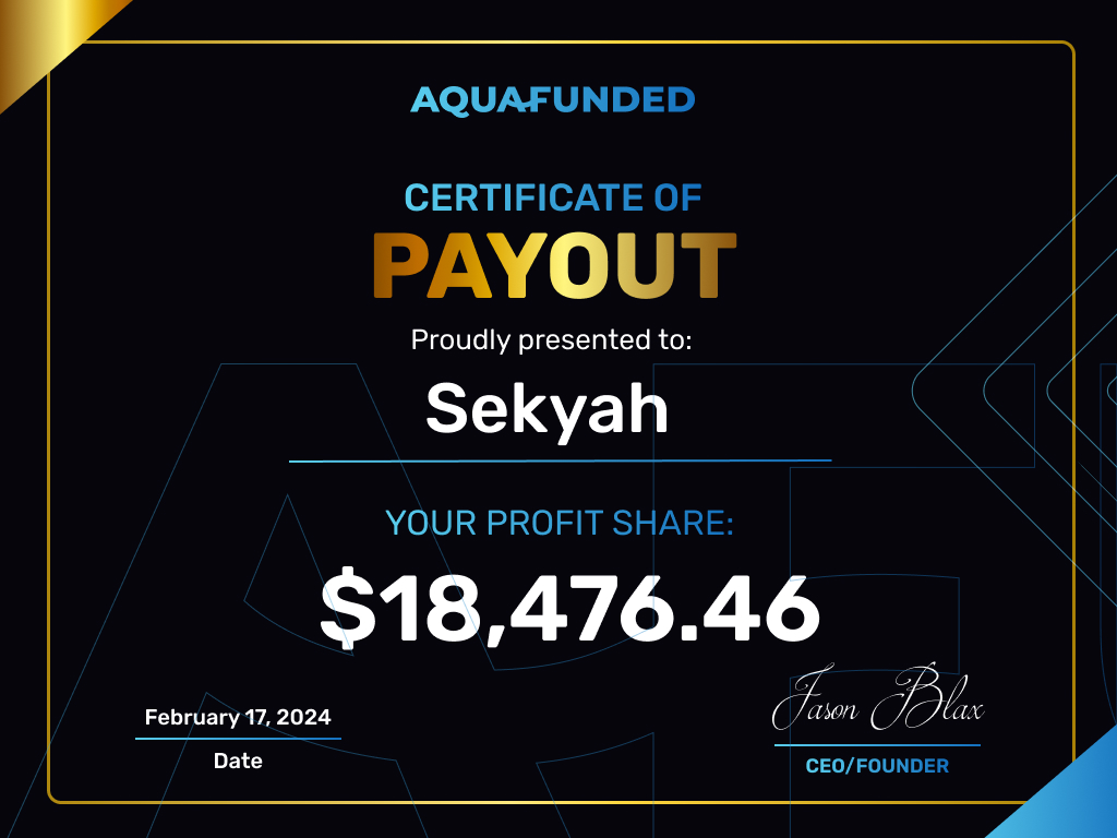 Some incredible Aqua Trader Payouts now featured on our Website aquafunded.com Making waves 🌊🌊🌊