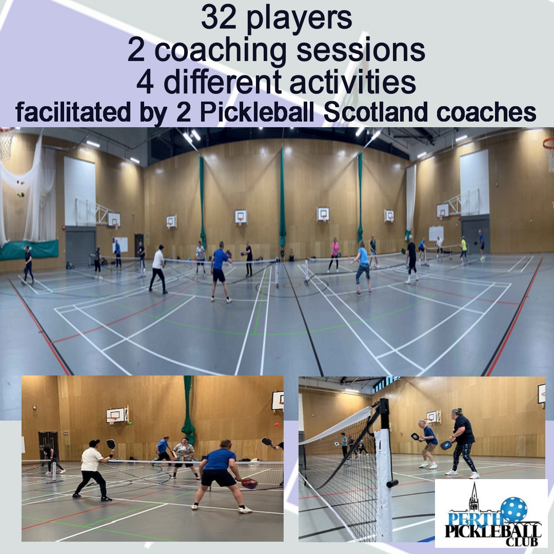We love our Wed night sessions at Bertha Park. The Variety Night event was a BIG success. Thanks to Pickleball coaches, John & Jack who facilitated 4 unique activities over 4 hours #pickleballscotland #pickleballengland #liveactiveperth #strongercommunities #thirdsectorpk