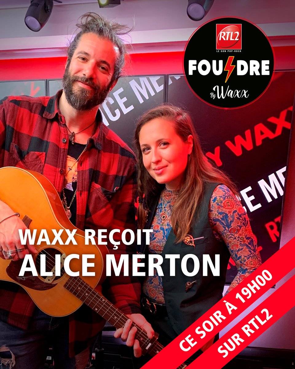 C'est parti !⚡️🎸

Branchez-vous dès maintenant sur RTL2 pour ne rien manquer de Foudre avec @AliceMerton  en compagnie de @waxxgyver  où ils reprendront 'No Surprises' de Radiohead ! 🎶📻