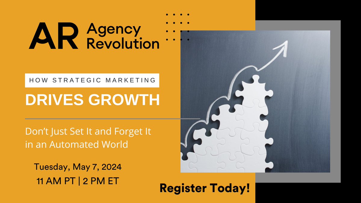 Join us for our webinar tomorrow: How Strategic Marketing Drives Growth
🔎 We’ll define what makes marketing “strategic” and give you tips to identify opportunities, implement smart targeting, and design low-funnel tactics. Register today⤵️
hubs.ly/Q02w8Zlv0
#RevItUp