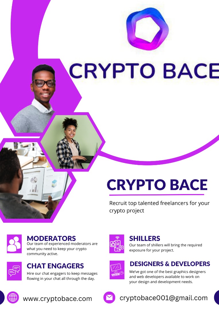 You want to experience crypto marketing at it's best? Look no further than at cryptobace.com 
Let professionals handle your project today.

#cryptomarketing #mod #web3jobs