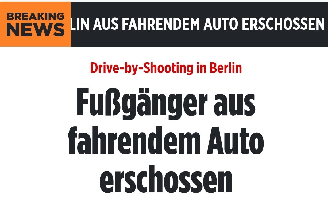 DriveBy-Shooting in Berlin: Fußgänger stirbt nach Schüssen in Spandau aus vorbeifahrenden Auto m.bild.de/regional/berli…