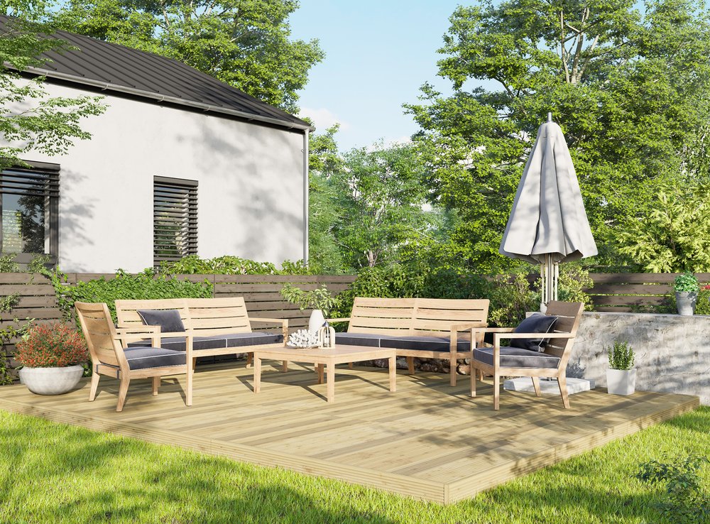 Pre-assembled modular Tanalised, great value #deckingkits..45 sizes ranging from 1.2 to 6 mtrs in width and depth..southwicks.co.uk/garden-rooms-c…