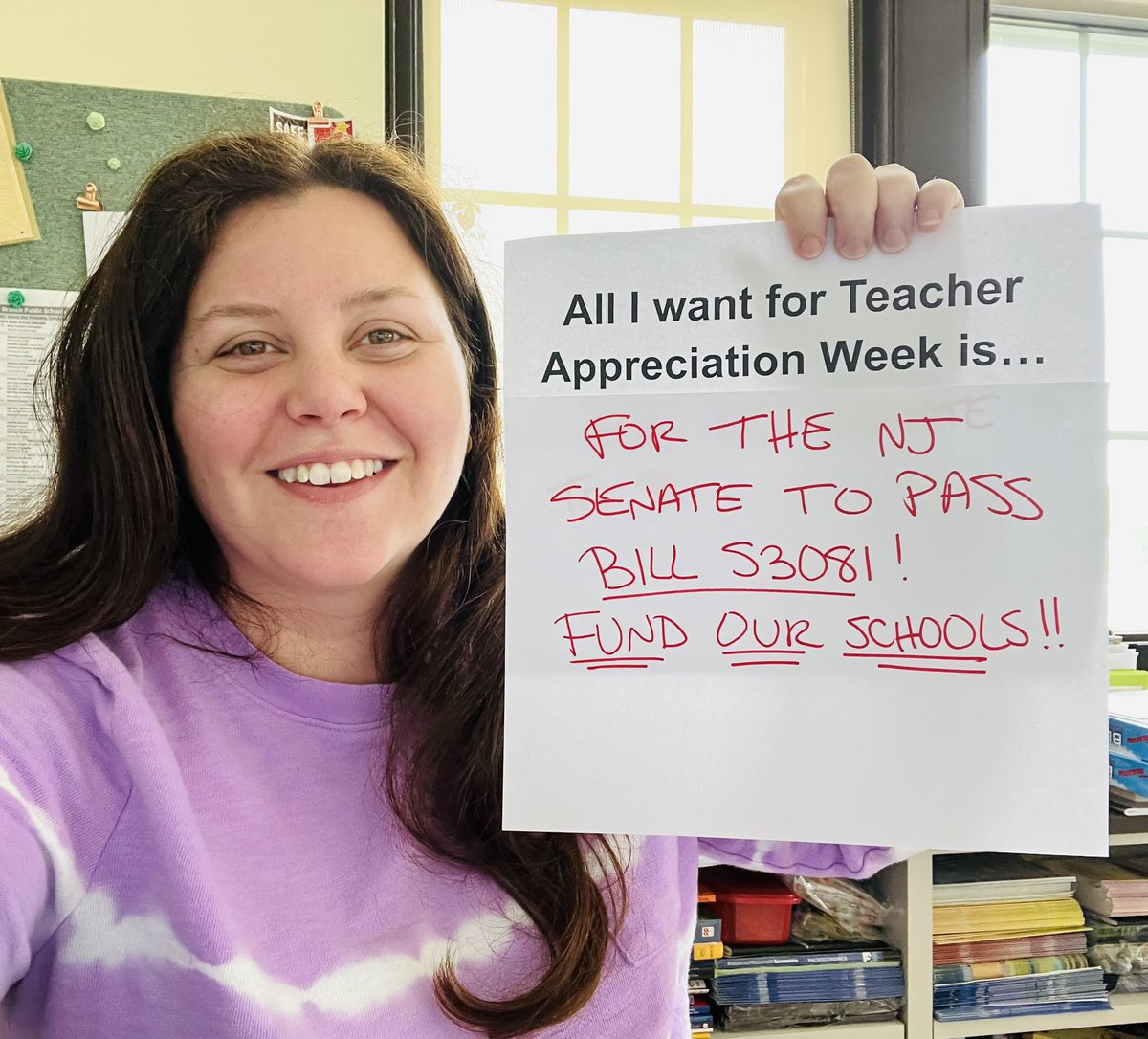 Happy teacher appreciation week! Fully fund our public schools, New Jersey! Pass senate bill S3081!  @govmurphy @philmurphy @SenPresScutari @PaulASarlo @NJEA @NJEA_CC #TeacherAppreciationWeek #FundOurSchools #LBSEAstrong