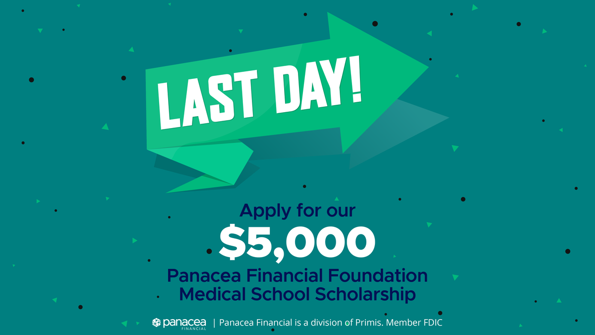 Today is the last day to apply for our $5,000 medical school scholarship! Apply or share with a deserving medical student: hubs.la/Q02vy4M90. #MedTwitter #scholarship