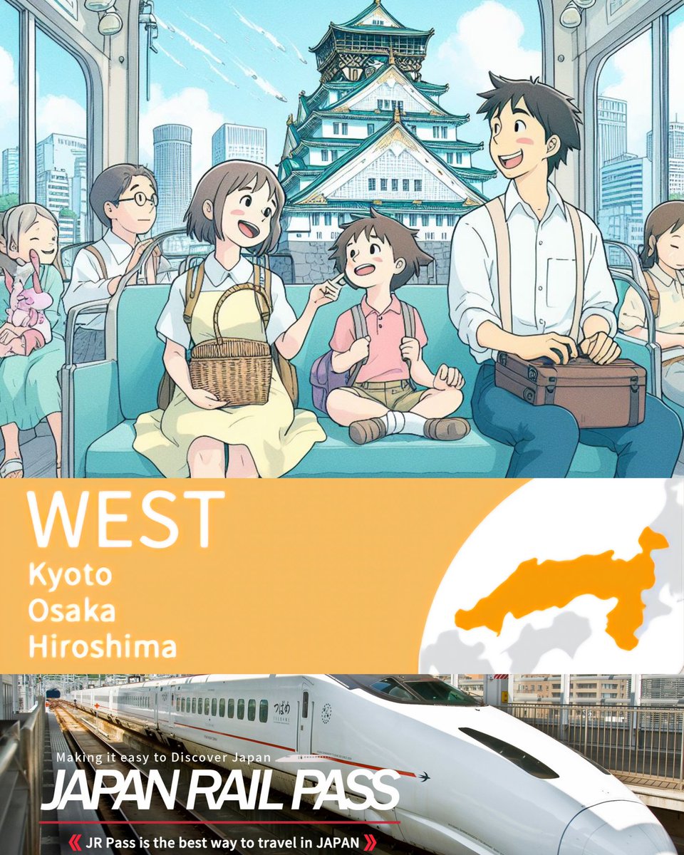 Head out West and discover Japan with the Kansai West JR Area Pass! 🚄 🚃 🤙

👉 jtbusa.com/Honolulu

#travel #osaka #visitosaka #kyoto #visitkyoto #hiroshima #visithiroshima #jrpass #japanrailpass #railpass