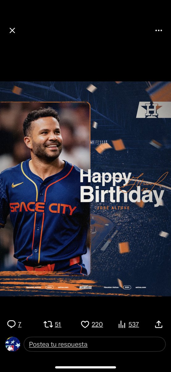 Astroboy cumple 34 años 👏🏻👏🏻👏🏻
Tiene al menos 6 temporadas, incluida esta del 2024 con contrato en Houston.
Felicidades @JoseAltuve27