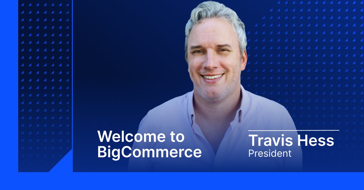 We're thrilled to welcome respected ecommerce industry leader Travis Hess to the BigCommerce team!

Read more: bit.ly/3UOFMf6
