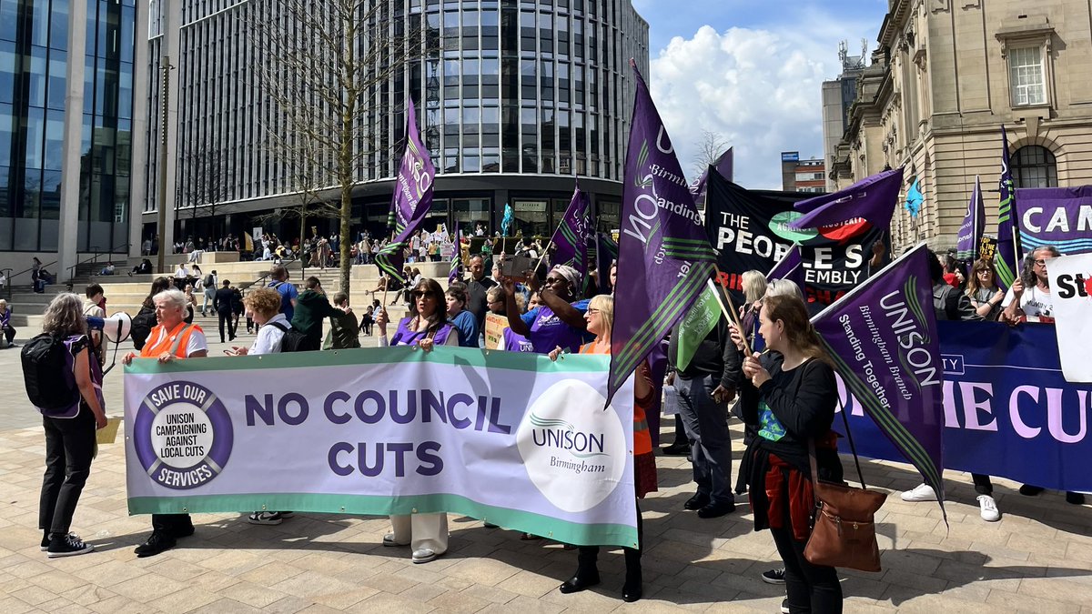 Council cuts are an attack on working class communities. Today people from across Birmingham came together to say NO COUNCIL CUTS ✊🏼 #SaveOurLocalServices #MayDayMayDay #SaveOurServices #Birmingham