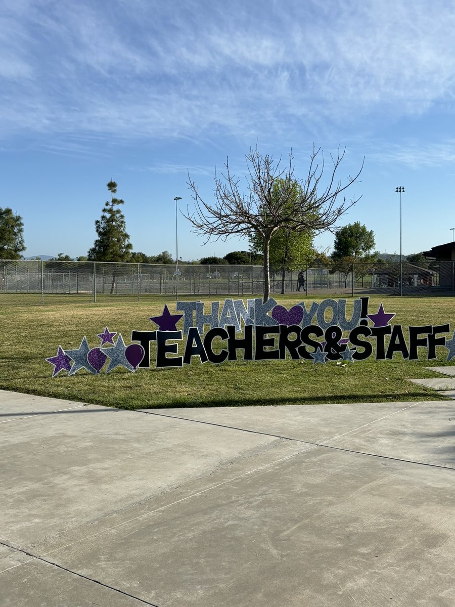 Appreciation and gratitude to our teachers during this National Teacher Aprreciation Week! Thank you to our amazing PTA for this shout out to our staff!🙌🏻