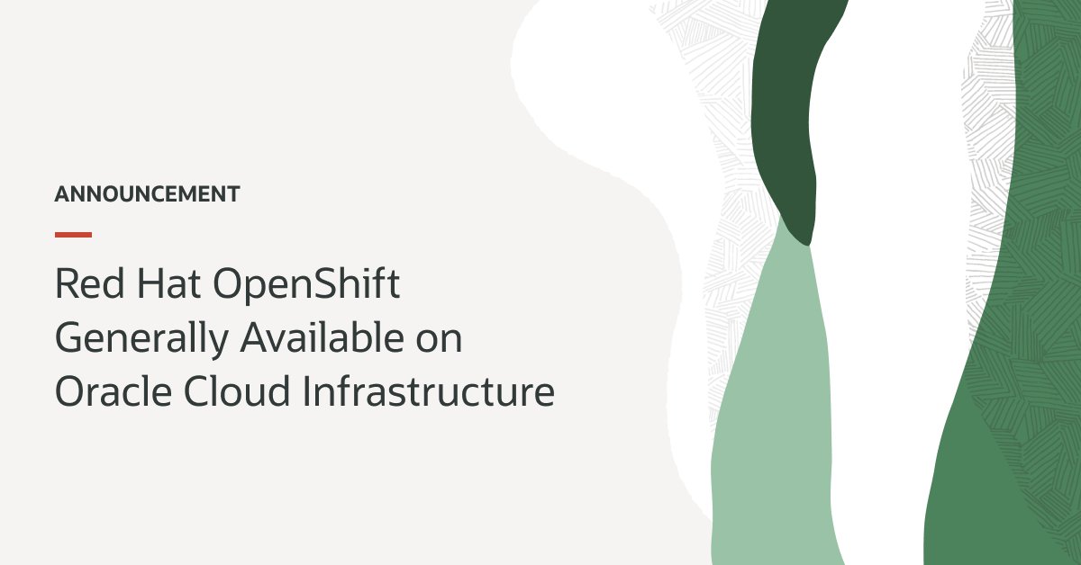Together with @RedHat, we’re giving customers the flexibility to run their @OpenShift workloads from any location on #OCI’s distributed cloud. Learn more: social.ora.cl/6012jdF2M