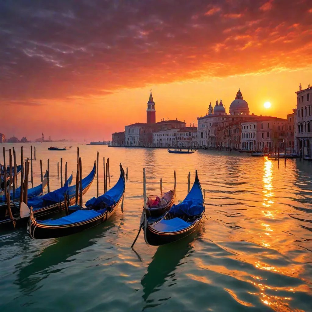 Good Morning Friends! This sunrise over Venice is a spectacle of nature's beauty before the city springs to life.