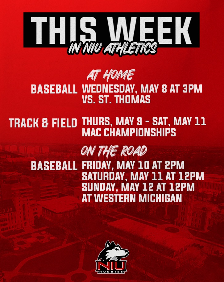 The @MACSports Track & Field Championship is coming to DeKalb! Check out what's happening this week in NIU Athletics