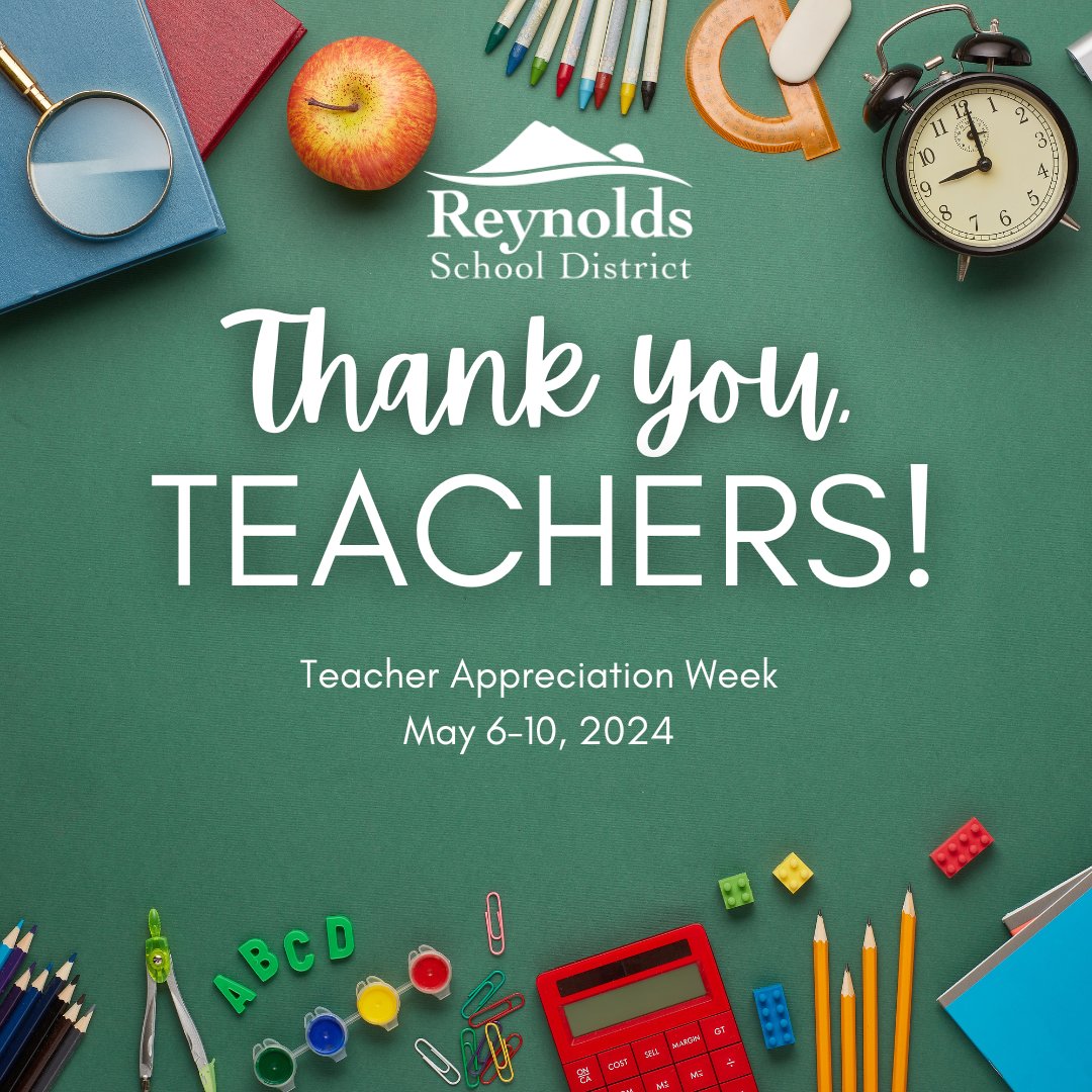 It's Teacher Appreciation Week! We'd like to thank all of the hard-working, dedicated teachers throughout the District for educating our young people!  #TeacherAppreciationWeek #TeachersRock