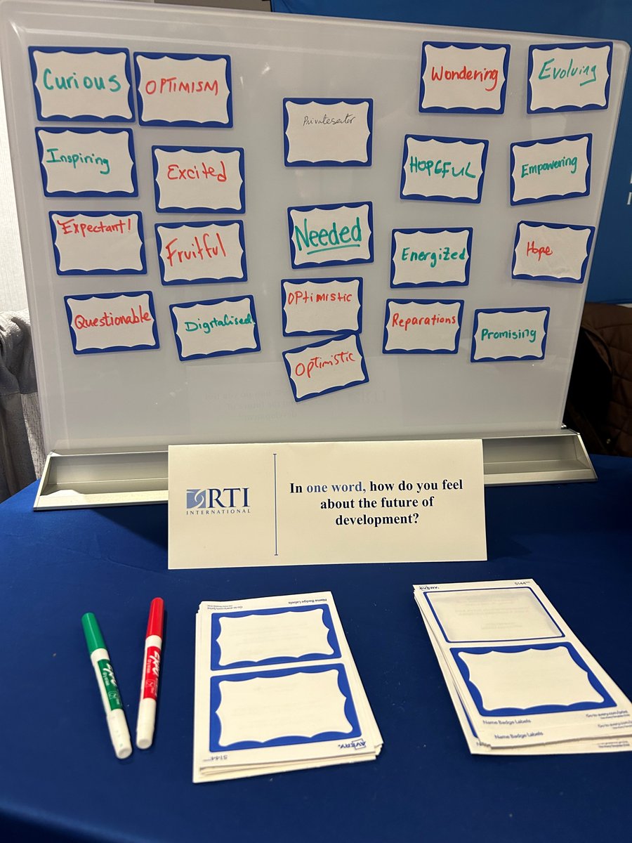 And that's a wrap! RTI staff had a great time today engaging and learning at the #SIDUSConference! 

Thanks to all those who contributed to our Future of #GlobalDev board! Add your thoughts below in the comments section. ⬇️ ⬇️ ⬇️