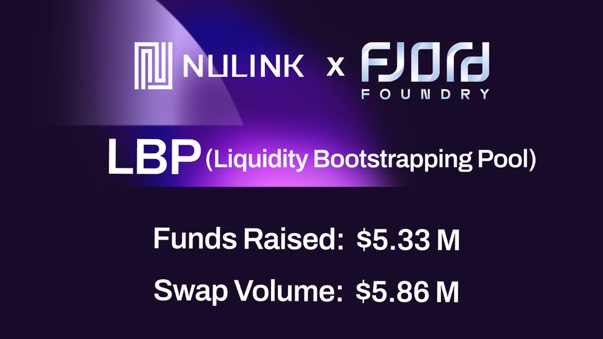🔥NuLink LBP on Fjord Foundry - A Resounding Success! 🍾We're absolutely ecstatic to announce the triumphant conclusion of our LBP on Fjord Foundry! We were able to surpass all expectations and secure over $5 million in funding! We thank our amazing community and supporters…