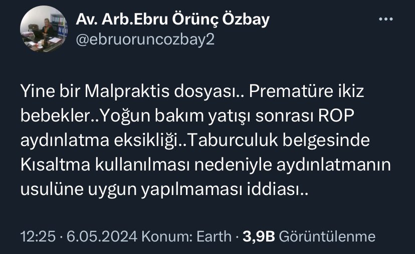 Mahkemelerin meslektaşlarıma karşı bu art niyetli bakışı düzeltmesi gerekir… Açık yazalım bundan sonra 👇🏻 Retinopathy of Prematurity (ROP) Peki ne değişti? Yenidoğan yoğun bakım uzmanlarının verdiği emeğe bakın, gelinen sonuca bakın… Çok yazık…