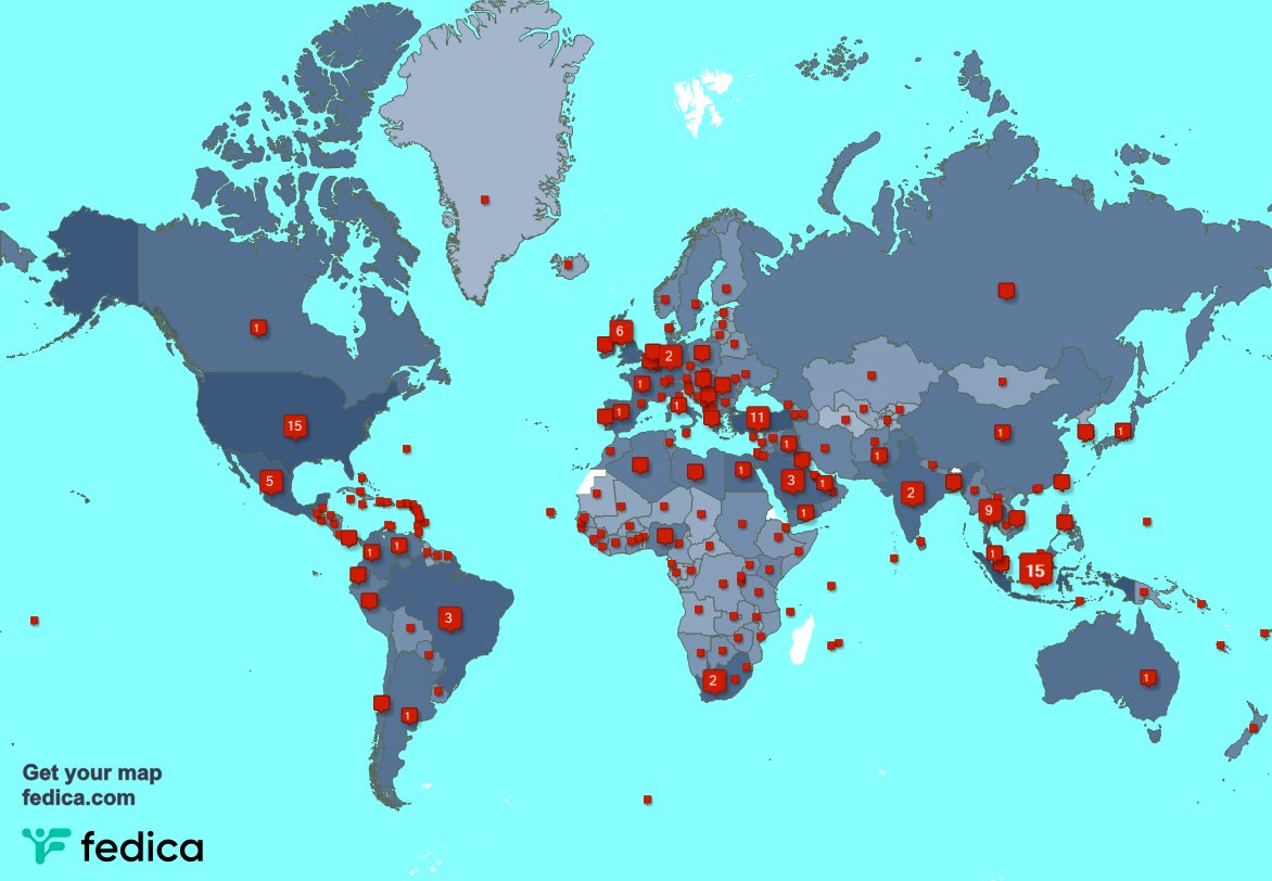 I have 5679 new followers from USA 🇺🇸, Türkiye 🇹🇷, Japan 🇯🇵, and more last week. See fedica.com/!Nigeymartin