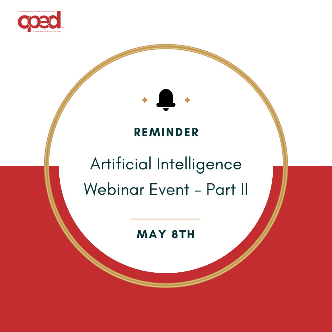 It is not too late to sign up for the next CPED Webinar focused on Artificial Intelligence! Link to register here: ow.ly/5uWe50Rxo5m