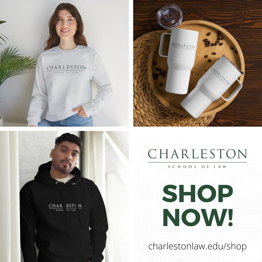 The @Charleston_Law online apparel and merchandise store is now open! Get your tees, tumblers, caps and more at: charlestonlaw.edu/shop.