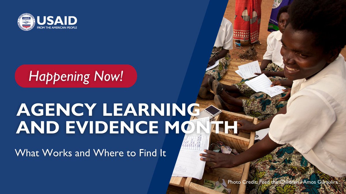Agency Learning and Evidence Month continues! Join @USAID & guests for virtual #AgencyLearningAgenda events. This week: Using #LearningAgendas to support #evidence based decision making, building #resilience by empowering marginalized women, and more! 🔎 usaidlearninglab.org/usaid-agency-l…