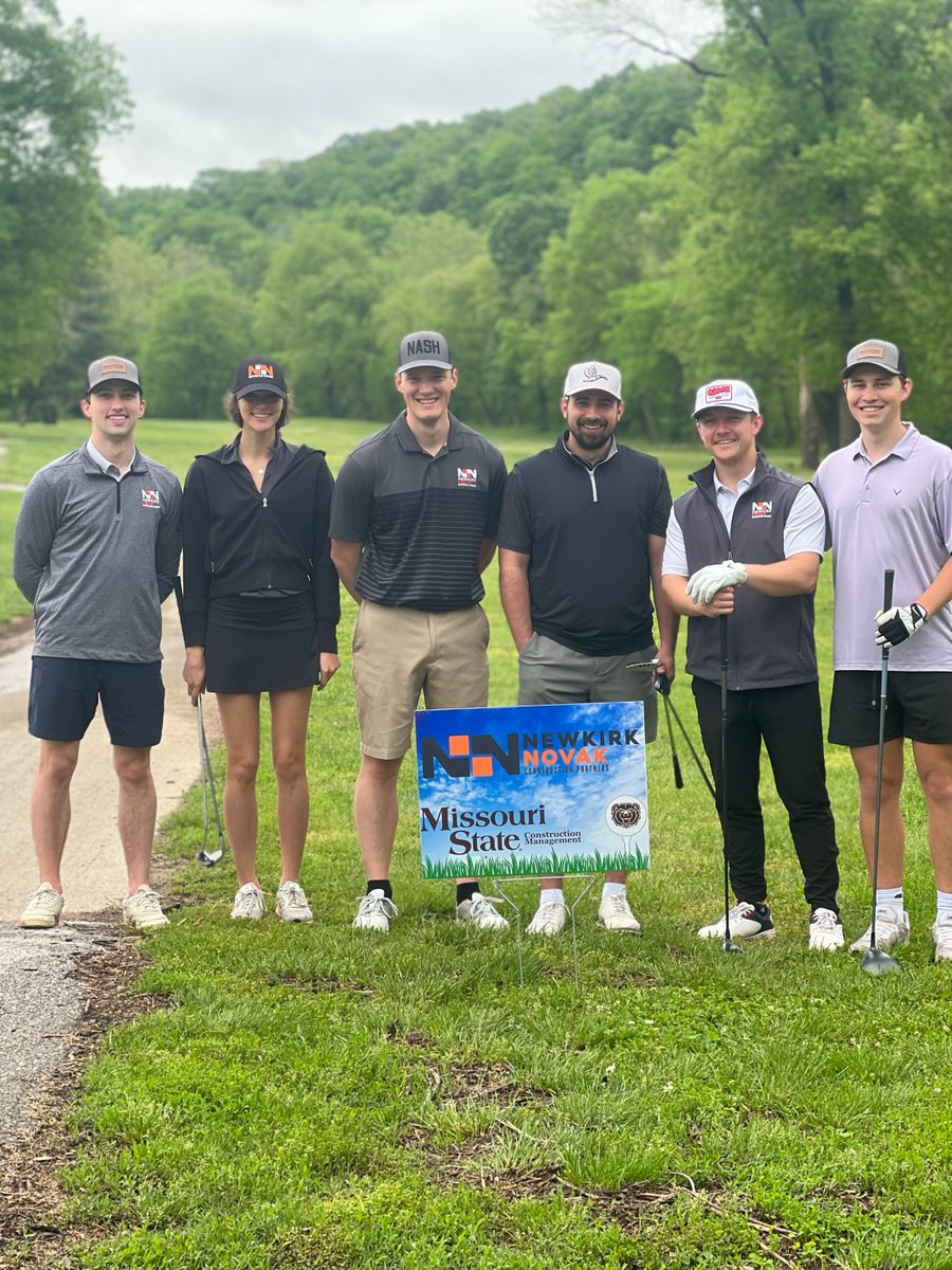 BEAR UP! 🐻 Our #bearbuilt team loves representing and meeting future NNCP employees at the annual @MissouriState Construction Management golf and recruitment event. @MSUTCM