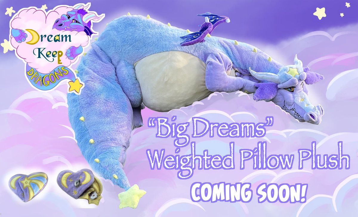 Dream Keep Dragons are created for those that who suffer with anxiety, PTSD or sleep disorders. Meet “Big Dreams” are first and largest in the line. We hope you will support him in making the world a dreamier place! 
🔗 in bio! 
#plush #plushartist #furryart #furry #furryartist