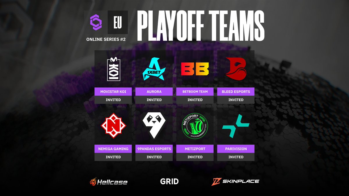 Champion of Champions Tour CS2 (@cct_cs) on Twitter photo PLAYOFF Invitations 📨 for the CCT EU Online Series #2
Our challengers 🔫:
<a href="/MovistarKOI/">Movistar KOI</a>
@TheAurora_GG
<a href="/BetBoomTeam/">BetBoom Team</a>
<a href="/ggBleed/">BLEED Esports</a>
<a href="/nemigagg/">Nemiga Gaming</a>
<a href="/9pesports/">9Pandas CS2</a>
<a href="/Metizport/">Metizport</a>
<a href="/parivisiongg/">PARIVISION</a> PLAYOFF Invitations 📨 for the CCT EU Online Series #2
Our challengers 🔫:
<a href="/MovistarKOI/">Movistar KOI</a>
@TheAurora_GG
<a href="/BetBoomTeam/">BetBoom Team</a>
<a href="/ggBleed/">BLEED Esports</a>
<a href="/nemigagg/">Nemiga Gaming</a>
<a href="/9pesports/">9Pandas CS2</a>
<a href="/Metizport/">Metizport</a>
<a href="/parivisiongg/">PARIVISION</a>