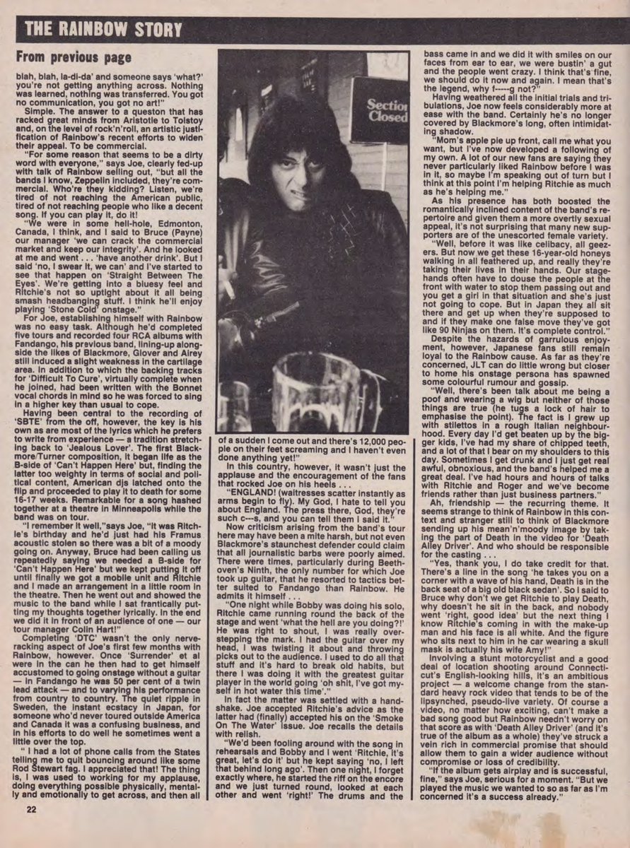 May 6, 1982

KERRANG ARTICLES: RAINBOW