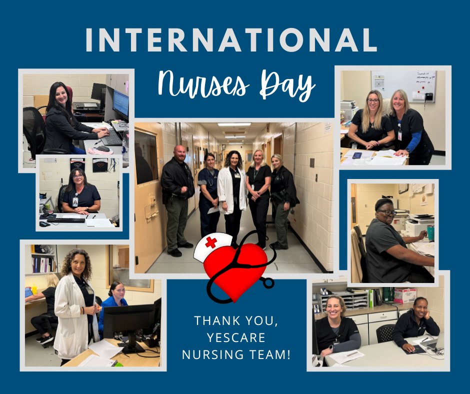 Happy #InternationalNursesDay! We appreciate all nurses for their dedication to helping others, especially the Yescare team we work with at the Manatee County Central Jail! #Thankful