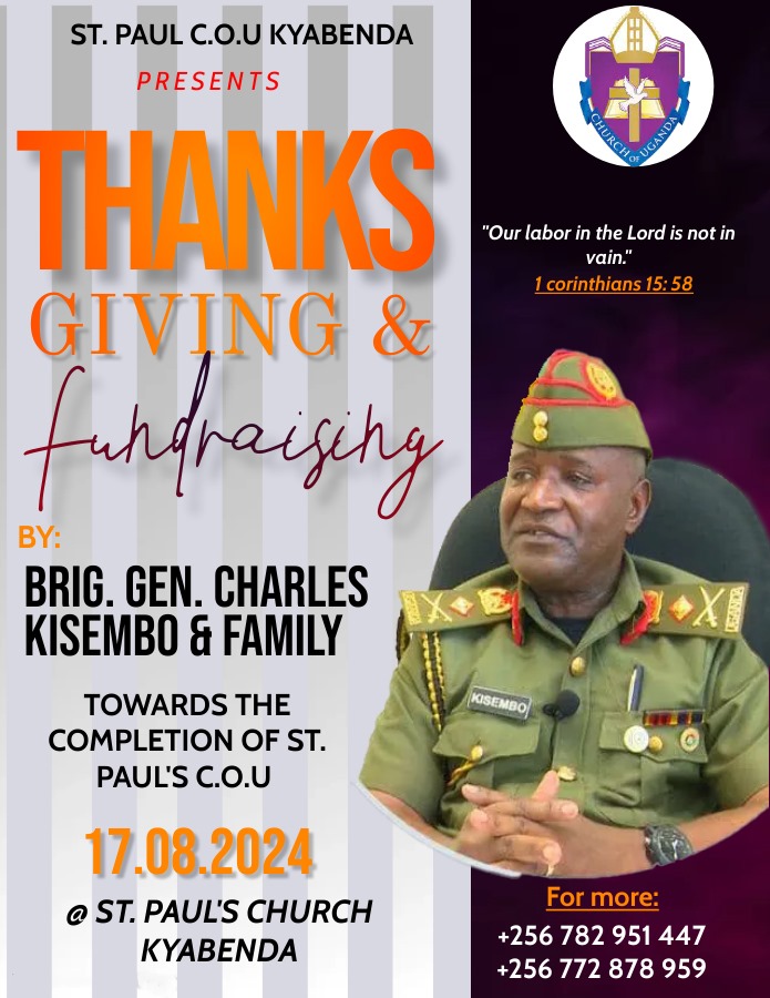 I want to invite all the well-wishers everywhere to join us on this inspiring journey.  Let's unite, and pool resources, prayers, and efforts towards the completion of St Paul's C.O.U Kyabenda, in Kamwenge district.  Thank you all!