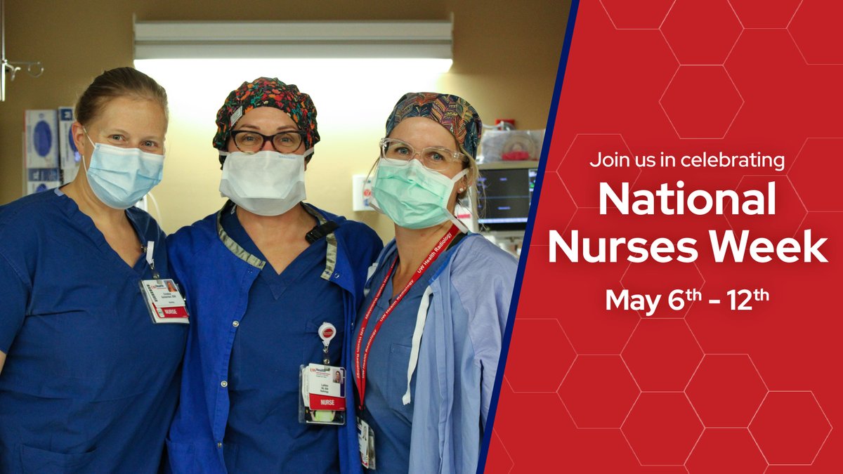 It's #NationalNursesWeek! Join us in celebrating our compassionate and committed nurses that we have the privilege of working with every day in both clinical and research settings.

#RadNurses @UWHealth