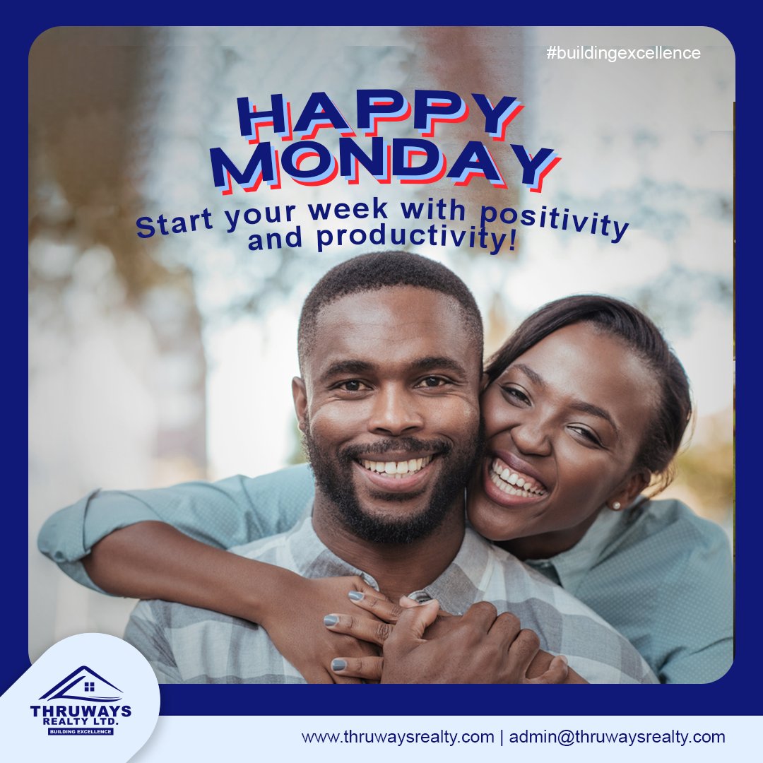 Wishing everyone a productive week ahead in your beautiful spaces! #MondayMotivation #NewWeekNewGoals #RealEstateGoals #EcoFriendlyLiving #ThruwaysRealty