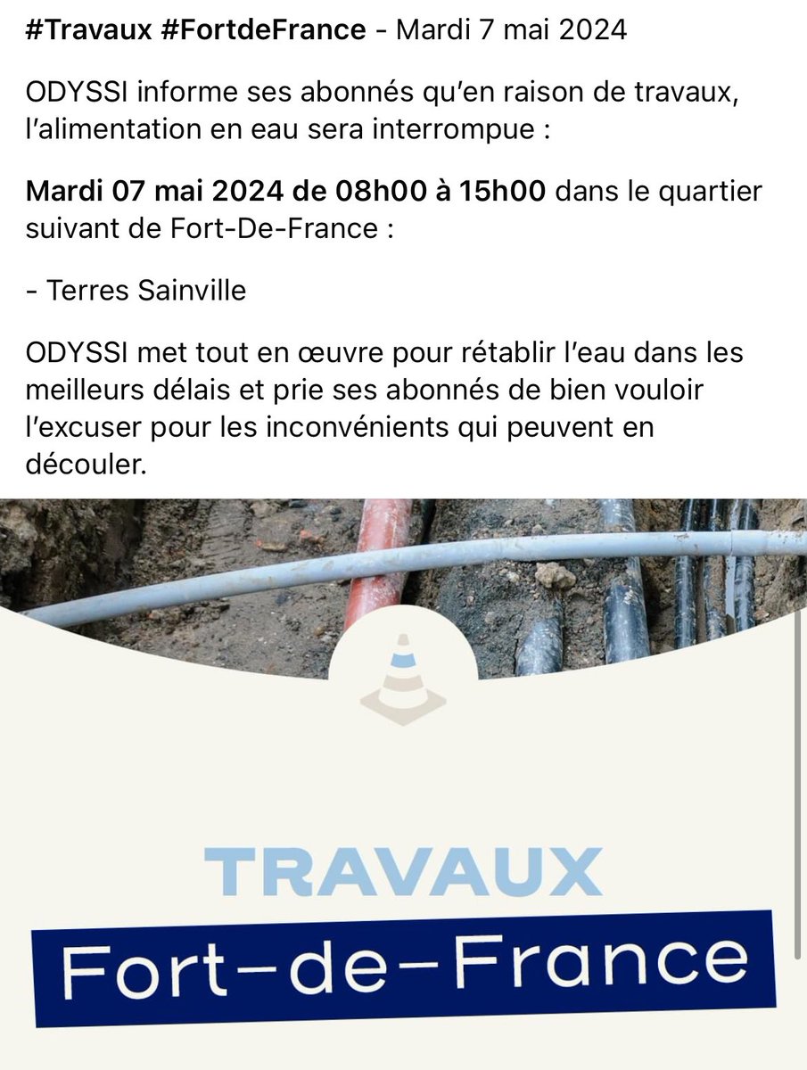 #travaux #fortdefrance -7 mai 2024