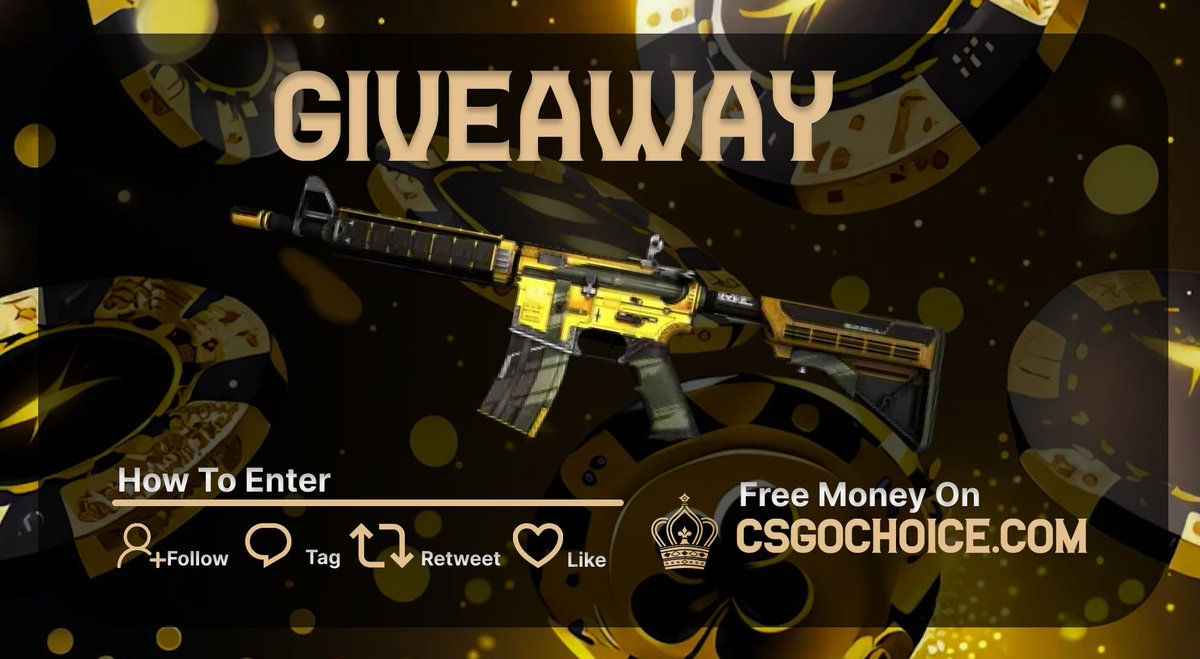 👑*CS2 GIVEAWAY* 👑   

 *M4A4 | Buzz Kill (BS)*  

✅Follow @csgochoicecom
✅Tag 1 friend
✅Like & retweet this post

🏆*Giveaway ends in 3 days*🏆

#CS2Giveaway #CS2 #Giveaways #CS2