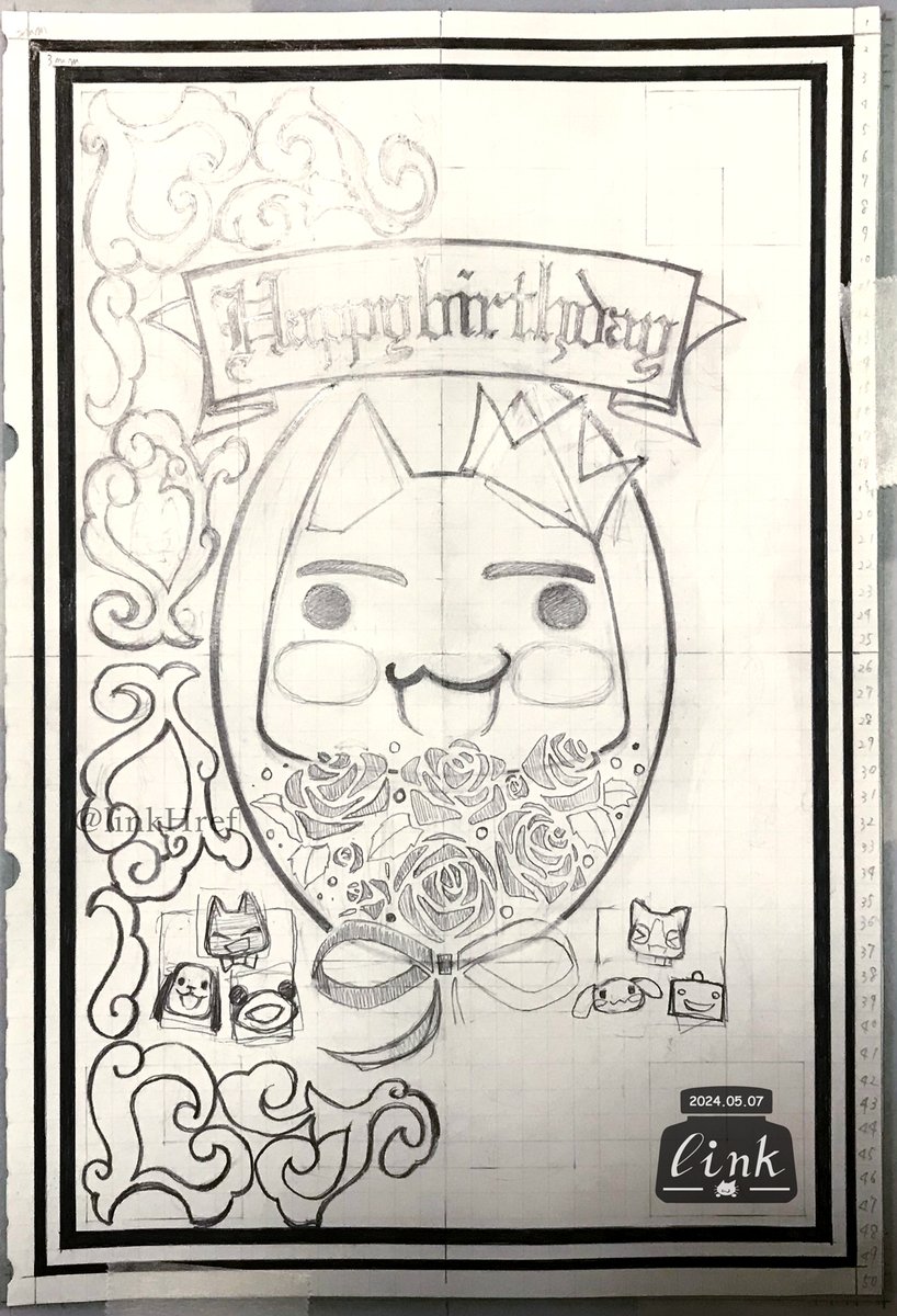 linkHref's tweet image. トロ、お誕生日おめでとう!!!🍣
トロの誕生日イラストは間に合いませんでした😭
とりあえず、着ぐるみ風トロの落書きと、誕生日イラストの下描きです!
誕生日イラストは後日仕上げたいと思います。