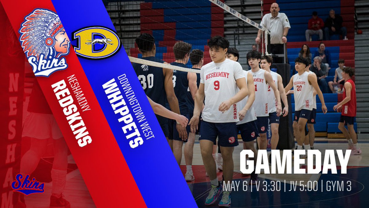 Non-conference battle against Downingtown West today after school in Gym 3. Varsity plays first at 3:30!! @NeshSkinsNation